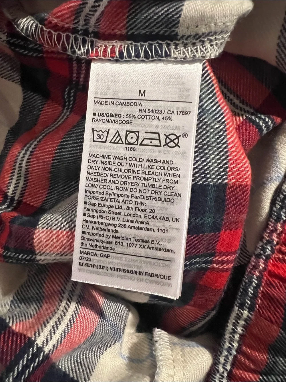 Gap Men’s Plaid Flannel Lounge PJ Pajama Pants 100% Cotton Size M
